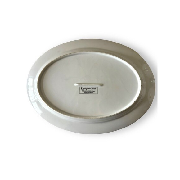 Royal Stuart Tartan WSO1 Plaid Series by WILLIAMS-SONOMA Oval Serving Platter - Picture 4 of 4